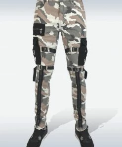 New Arrivals Preme Denim (khaki Camouflage Cargo Zip Jean)