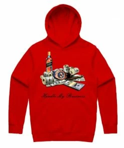 New Arrivals Point Blank (red “handle My Business Hoodie)