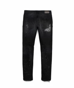 Purple Brand (black Bandana Patch Print Jean)