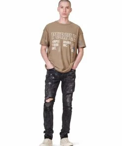 Purple Brand (black Super Fade Black Weft Repair Jean)