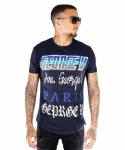 AVENUE GEORGE (Navy/ Blue CREWNECK T-SHIRTS)