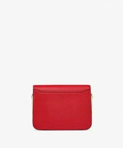 Mcm (red Shoulder Bag In Visetos Leather Block Bag) New Arrivals
