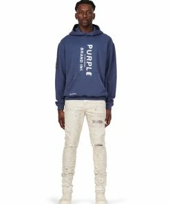 Purple Brand (mid Rise Bandana Patch Pocket White Jean)