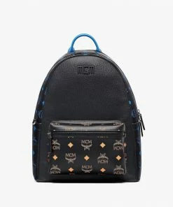 Mcm (black Stark In Color Splash Logo Leather Backpack) New Arrivals