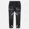 Eight & Nine (black /grey Strapped Slim Utility Wash Jean)